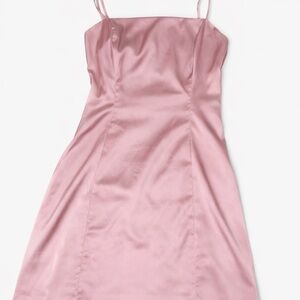 Sunday Best Elegant Pink Satin Dress 4